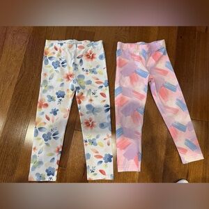 Floral and Abstract Kids Leggings Set